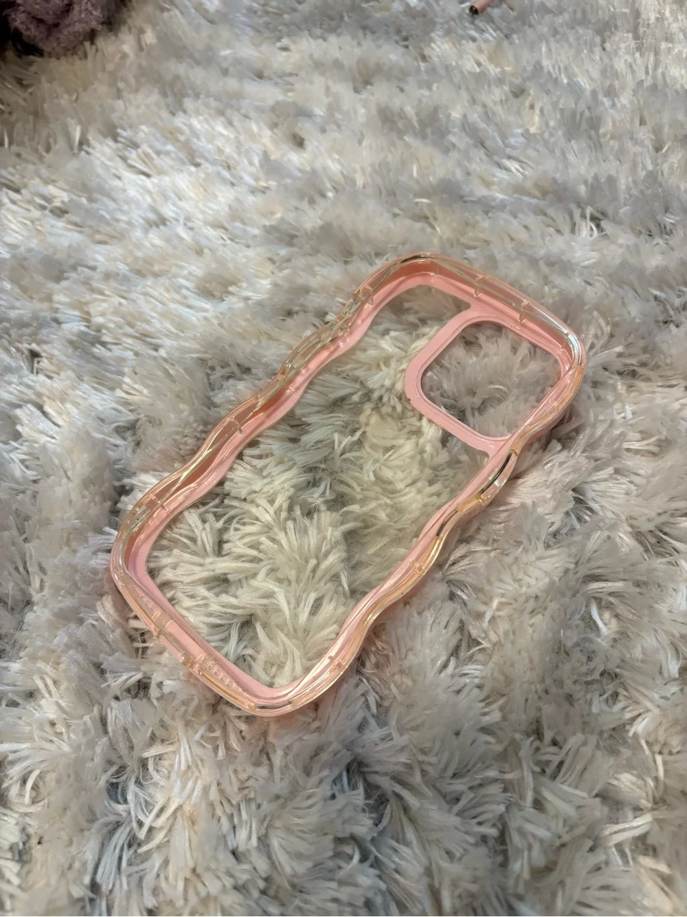 Pink iPhone Case Set of 3 - Soft Pink Decorative and Clear Protective Covers